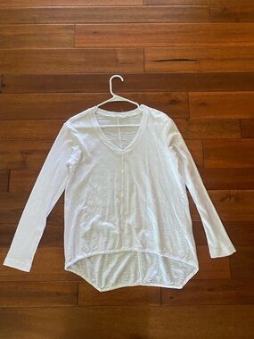 Wilt white Shrunken boyfriend top with high low hem